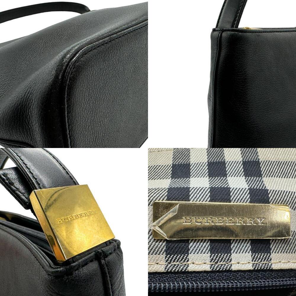 Burberry Shoulder Leather Bag Black Gold - Picture 4 of 4